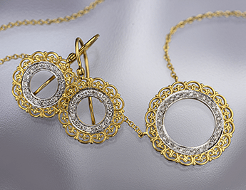 קולקציית עטרת פז  - תכשיטי זהב 14 קראט בשיבוץ יהלומים